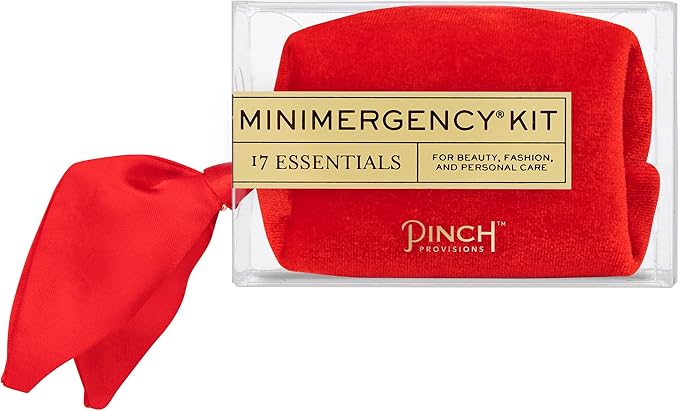 Pinch Provisions Velvet Minimergency Kit, for Her, Includes 17 Must-Have Emergency Essential Items, Compact, Multi-Functional Pouch, Gift for Parties and Birthdays-VivaGrace Women