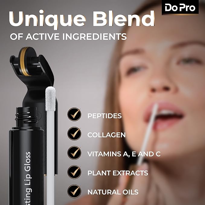 Intensive Lip Lift Stick Boost-In - Plumper Stick with Anti-Aging Stimulating Roller, Plumping Lip Stick with Hyaluronic Acid, Collagen, Vitamin C & E - Volumizing & Hydrating Lip Plumping Serum - 5ml-VivaGrace Women