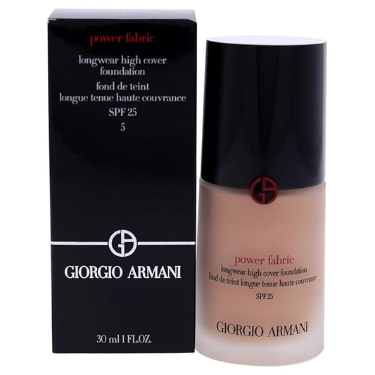 GIORGIO ARMANI Power Fabric Longwear High Cover Foundation SPF 25, # 5 Light, Neutral, 30 ml-VivaGrace Women