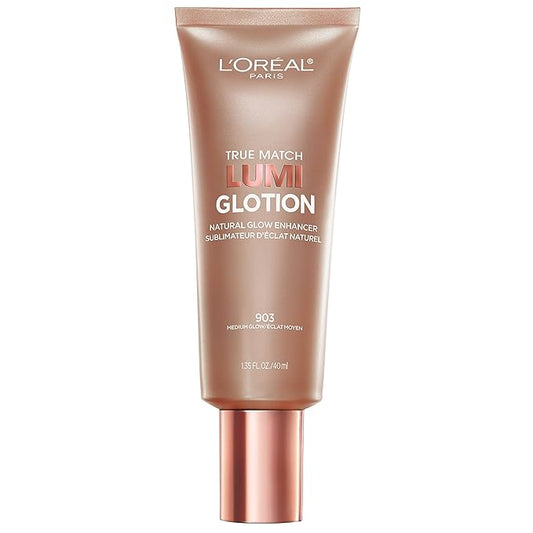 L'Oreal Paris Makeup True Match Lumi Glotion, Natural Glow Enhancer, Illuminator Highlighter, Bronzing Drops For a Sun-Kissed Glow, 903 Medium-VivaGrace Women