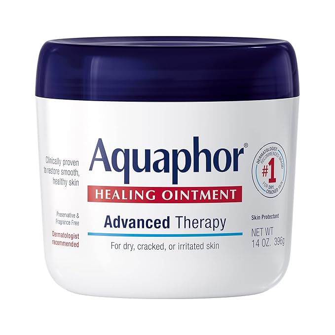 Aquaphor Healing Ointment, Advanced Therapy Skin Protectant, Multi-Purpose Healing Ointment and Body Moisturizer, For Dry, Cracked Skin, Minor Cuts and Burns, 14 Oz Jar-VivaGrace Women