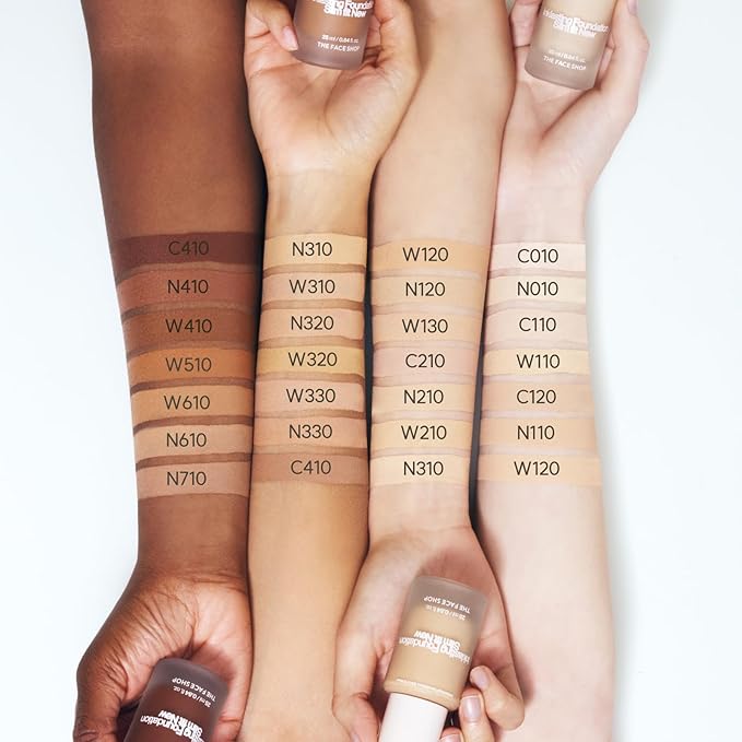 THE FACE SHOP Ink Lasting Liquid Foundation, Full Coverage, 72‑Hour Wear Semi‑Matte Finish, Makeup with Bakuchiol, W310 Caramel, 0.84 Fl. Oz.-VivaGrace Women