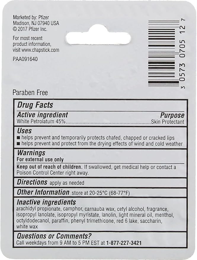 ChapStick Classic (1 Box of 12 Sticks, 12 Total Sticks, Cherry Flavor) Skin Protectant Flavored Lip Balm Tube, 0.15 Ounce Each, 12 Count (Pack of 1)-VivaGrace Women