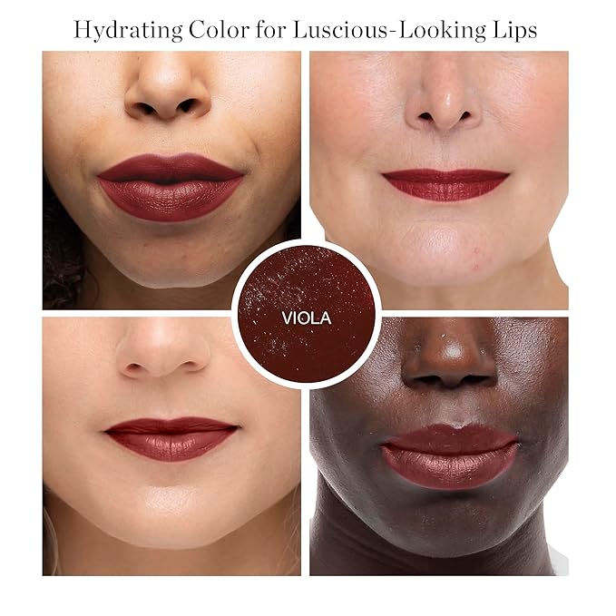 Ogee Tinted Sculpted Lip Oil - Lip Stain Made with 100% Organic Coconut Oil, Jojoba Oil, and Vitamin E - Best as Lip Balm, Lip Color or Lip Treatment - VIOLA-VivaGrace Women