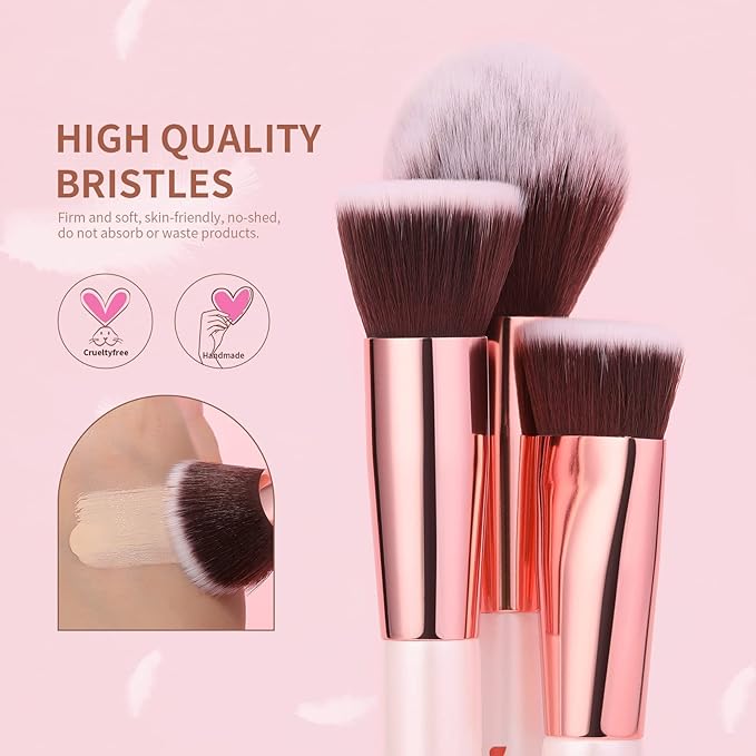 DUcare Makeup Brushes Set Professional 27Pcs Makeup Brushes Premium Synthetic Kabuki Foundation Blending Face Powder Blush Concealers Eye Shadows Make Up Brushes Kit White-VivaGrace Women