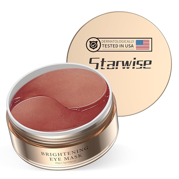 Caffeine Brightening Eye Masks - Under Eye Patches for Dark Circles, Eye Bag, Wrinkle, Puffiness with Hyaluronic Acid - Hydrating Eye Masks for Women and Men, Less Tired-VivaGrace Women