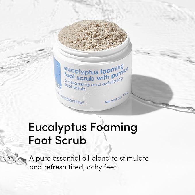 LATHER Foot Scrub with Pumice Stone - Gentle Exfoliating Foaming Foot Scrub for Skin - Cracked Heel Repair for Smooth, Soft Feet - Pedicure Foot Spa | 4 Oz-VivaGrace Women