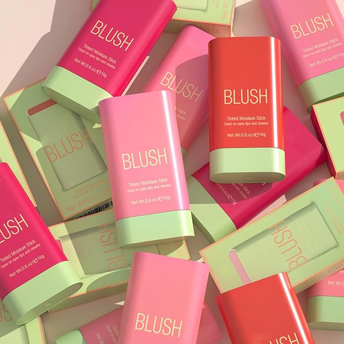 Blush Stick, Cream Blush Stick for Cheeks & Lips, Blendable Long-Lasting Multi-Use Contour Stick & Highlighter Makeup (#1 SHY PINK)-VivaGrace Women