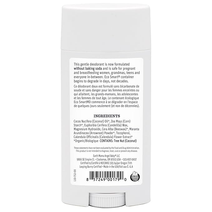 Earth Mama Simply Non-Scents Deodorant | Fragrance-free + Safe for Sensitive Skin, Pregnancy & Breastfeeding, Contains Organic Calendula and Coconut Oil, No Baking Soda or Aluminum, 2.65-Oz (2-Pack)-VivaGrace Women