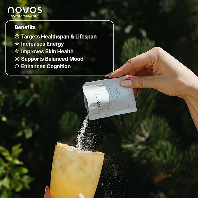 NOVOS Core Longevity Mix, Anti-Aging Supplement, Drink Powder Packet Unflavored - Skin Support, Energy, Mood Support, Sleep and Cognition Support - 30 Servings-VivaGrace Women