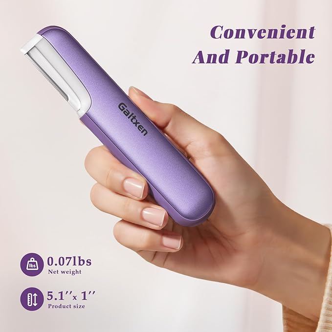 Dermaplaning Tool for Women - Facial Exfoliation & Peach Fuzz Hair Removal with Rechargeable Sonic Edge Technology, 10 Refill Blades-VivaGrace Women