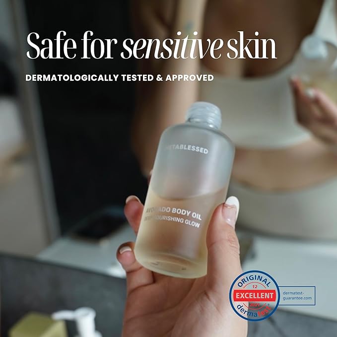 Avocado Dry Body Oil - Deep Nourishing Glow, Fast Absorbing & Non-Greasy Body Moisturizer. Luxurious Soothing Aromatherapy. Sensitive Skin Safe, Clean Beauty 3.38 fl. oz-VivaGrace Women