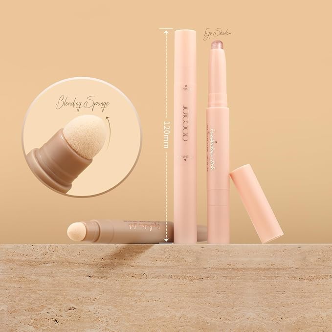 docolor White Waterproof Eyeliner Pen Longwearing with Ultra-Fine Tip Liquid Eye Liner and 2Pcs Eyeshadow Stick Cream Eye Shadow Stick Brightener Eyeshadow Pencil Crayon Highlighter Eye Shadow Stick