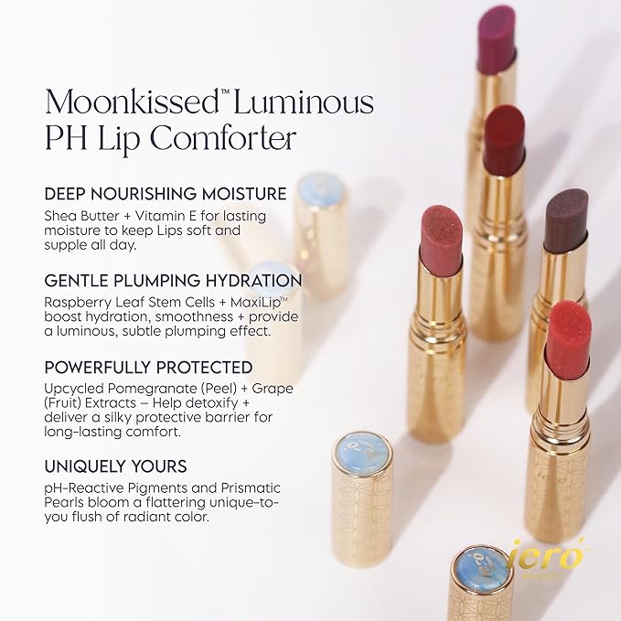 ieró Beauty Moonkissed Luminous PH Tinted Lip Balm w/Shea Butter & Vitamin E, Lip Care Moisturizer, Lip Plumper for Soft & Supple Lips, Paraben Free, Vegan, Sheer Coral w/Gold-Beige Shimmer-VivaGrace Women