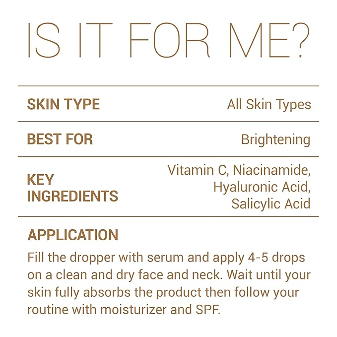 Niacinamide with Salicylic Acid Serum for Face, Hydrating Dark Spot Facial Serum & Plumb Skin, Daily Skincare Essential, 1 fl. oz, Made in Europe-VivaGrace Women