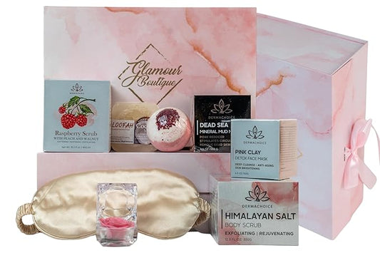 Luxury Spa Gift Set for Women - 9 Piece Self Care Package for Women, Birthday Gifts for Women - Full Size Spa Set with Plant-Based Superfoods, Minerals, & Vitamins - Gifts for Her Box-VivaGrace Women