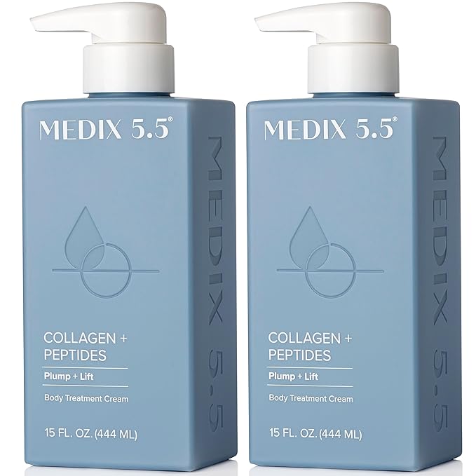 Medix 5.5 Collagen Cream Body Lotion & Face Lotion For Dry Skin & Wrinkles | Collagen Peptides Tightening Cream Body Moisturizers Helps Lift, Tighten, & Firm Skin | Skin Care Products | 2-Pack-VivaGrace Women