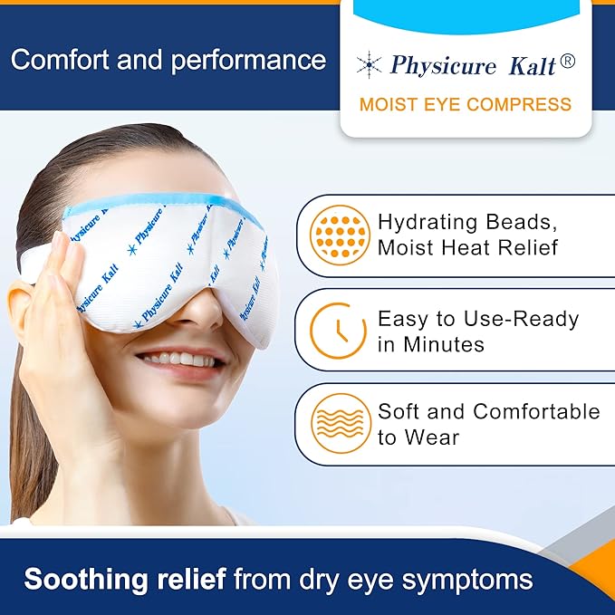 Heated Eye Mask | Moist Heat Eye Compress Relief for Dry Eyes, Imitated Eyes, Pink Eyes | Microwave Activated Dry Eye Therapy Mask-VivaGrace Women