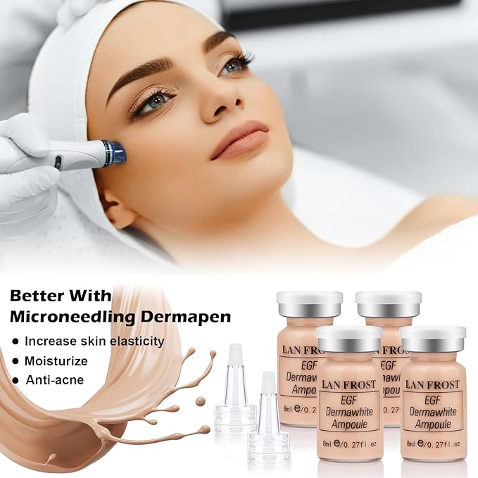 BB Facial Glow Serum Starter Kit Hyaluronic Acid Essence Foundation Skin Care Kit 0.27oz 12 Vials, Combined With Niacinamide and Peptides To Brighten Skin Tone Anti-Aging Foundation Light Rose #3-VivaGrace Women