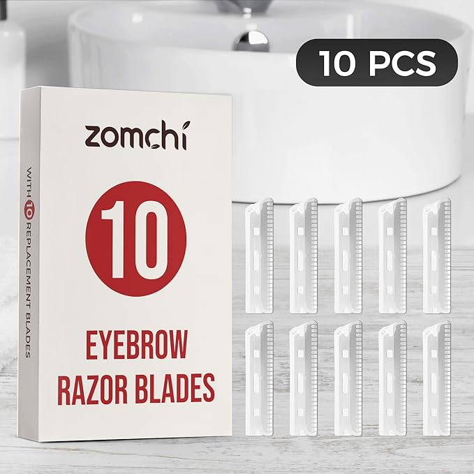 ZOMCHI Precision Eyebrow Razor Blades - Set of 10 Replacement Blades-VivaGrace Women