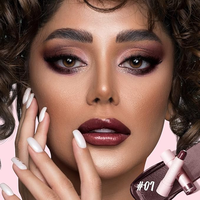 2PCS Tinted Lip Balm, Natural Semi-Gloss Finish, Hydrating Coloring 2 in 1 Lip Stick for Girls & Women 01&03-VivaGrace Women