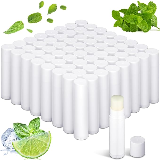 Demissle 150 Pcs Unlabeled Lip Balm Bulk Chapped Stick Blank Mini Lip Balm Gifts Moisturizing Lip Balms Favors for Women Homeless Wedding Bridal Shower Favors Baby Shower Guests Favors(Mint)-VivaGrace Women