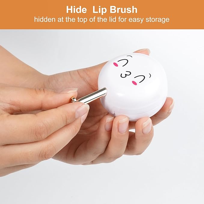 2 Pack Lip Balm Containers,Plastic Portable Empty Lip Balm Container with Mirror and Silicone Lip,Empty Lipstick Dispenser Box for Travel,Home-VivaGrace Women