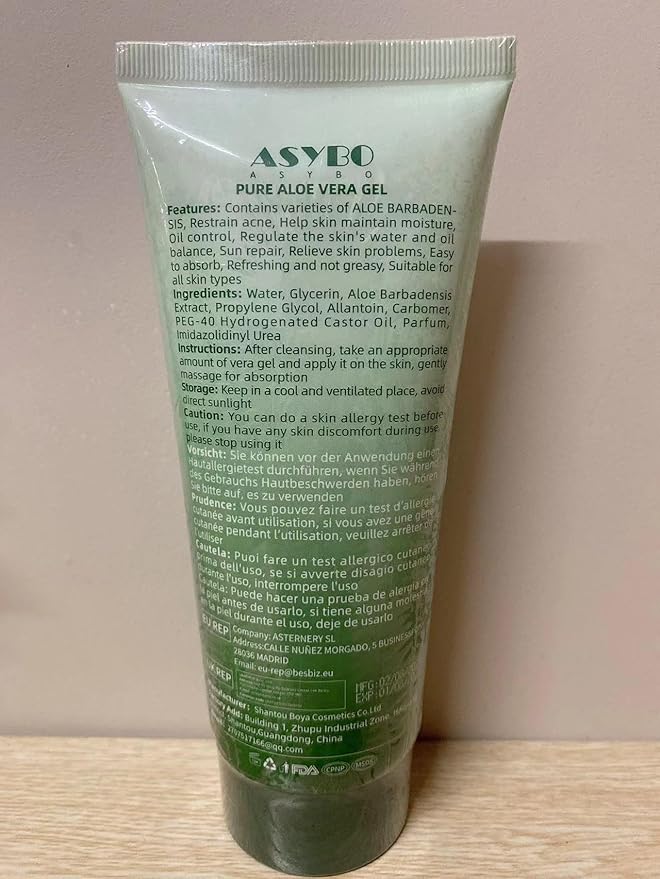 200x2 ML Aloe Vera Gel – 99% Organic Pure Aloe Vera Hydrating Face & Body Moisturizer, Natural Aloe Cream for Dry Skin, Sunburn, Acne, Soothing & Moisturizing-VivaGrace Women