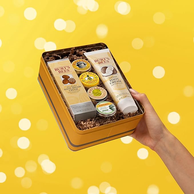 Burt's Bees Back to School Gifts Ideas, 6 Dorm Body Care College Dorm Products, Classics Set -Original Beeswax Lip Balm, Cuticle Cream, Hand Salve, Res-Q Ointment, Hand Repair Cream & Foot Cream-VivaGrace Women