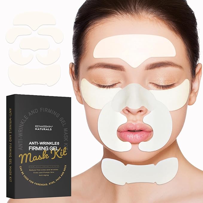 Enaskin Naturals 5 in 1 Anti Wrinkle Face Patches Anti Wrinkle Gel Face Masks (5 in 1 Pack)-VivaGrace Women