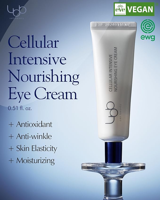 LBB Cellular Intensive Nourishing Eye Cream - Vegan Eye Lifting Treatment - Improves Wrinkles, Anti Aging, Nourishing - Tangerine Cellular Water, Shea Butter, Vitamin E, 0.5 oz.-VivaGrace Women