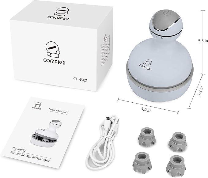 COMFIER Electric Scalp Massager Hair Growth,Handheld Head Massager for Headaches,84 Massage Nodes,Hair Massager,Deep Kneading and Stress Relief,Head Scratcher,Ideal Gifts for Mom,Dad,Women,Men-VivaGrace Women