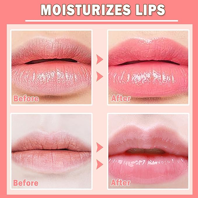 2PCS Bee Lip Balm Honey Pot,Honey Lip Balm With Honey Spoon,Honey Lip Mask Moisturizing Hydrating Prevents Dry and Chapped Lips,Lip Exfoliating Bee Lip Balm（Honey+Strawberry）-VivaGrace Women