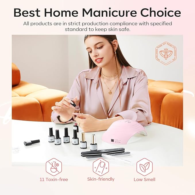 Modelones Cat Eye Gel Nail Polish Set, Holographic Glitter 6 Colors with Magnet, Sparkle Galaxy Series Nude Pink Gel Polish, Soak Off Led Gel Polish Kit, Nail Art, Salon DIY Gifts-VivaGrace Women