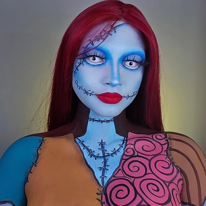 MEICOLY Yellow Face Body Paint Stick(1.06 Oz),Sally Makeup Dress Face Paint,Cream Blendable Body Paint Stick,Sweatproof Waterproof Ginger Tan Face Paint for Halloween Special Effects SFX Cosplay-VivaGrace Women