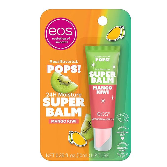 eos 24H Moisture Super Balm- Mango Kiwi, Limited-Edition Lip Mask, Lip Butter, 0.35 fl oz-VivaGrace Women