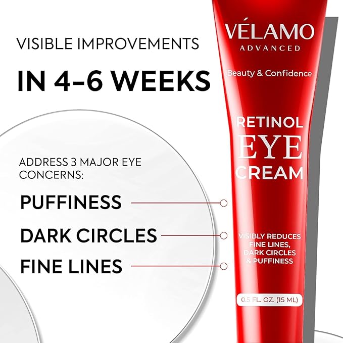 Rapid Reduction Retinol Eye Cream: Under Eye Cream Instantly Reduces Wrinkles Fine Lines Under Eye Bags Puffiness Dark Circles Crow's Feet - Rapid Face Lifting Tightening Firming 1 OZ/15g-VivaGrace Women