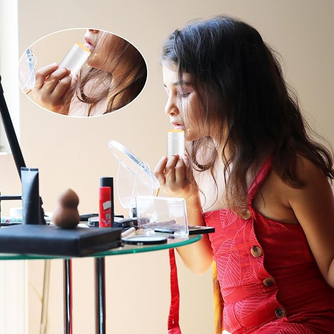 12 Pieces 15g White Plastic Deodorant Containers,Empty 1/2 oz Travel Lip Balm Tubes,Refillable Twist-UP Solid Perfume Tubes,Lipstick Tubes for DIY-VivaGrace Women