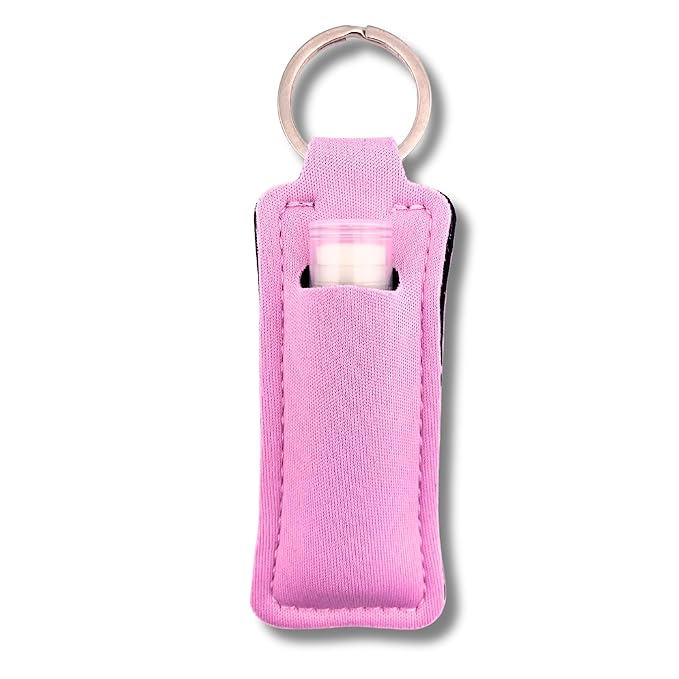 Peaches and Cream Chapstick 3-Pack. Includes Bonus Lip Balm Holder Keychain (Pink). Limited Edition Flavor from the Chapstick I Love Summer Collection, Unique Gift Bundle from-VivaGrace Women