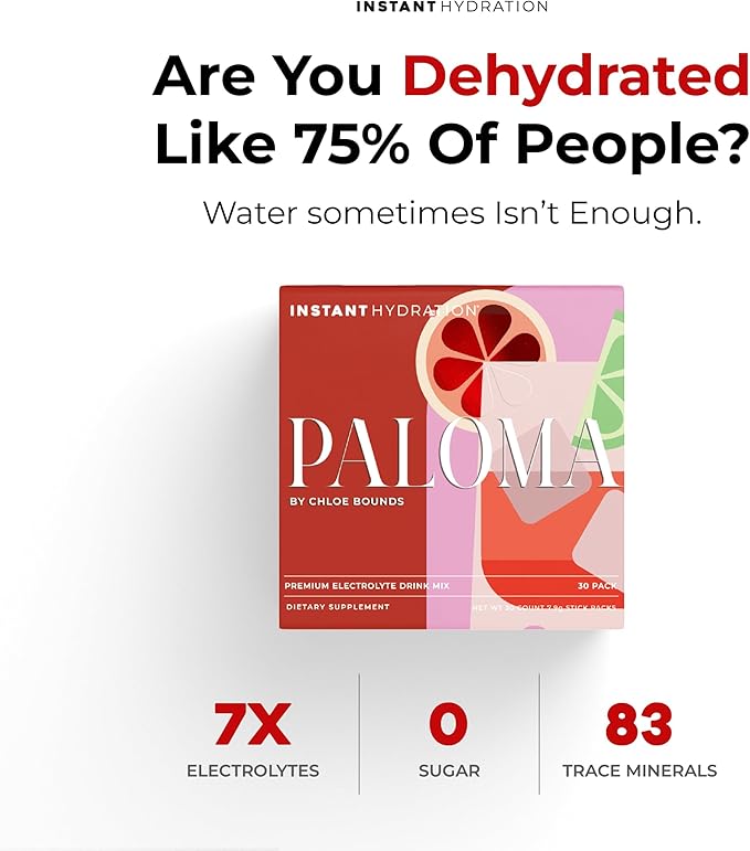 Instant Hydration Electrolytes Powder Packets - Paloma Electrolyte Drink Mix - Zero Sugar - Keto, Vegan, Gluten-Free, Non-GMO - Boost Recovery, Brain Health, Muscle & Tissue Support- 30 Sticks-VivaGrace Women