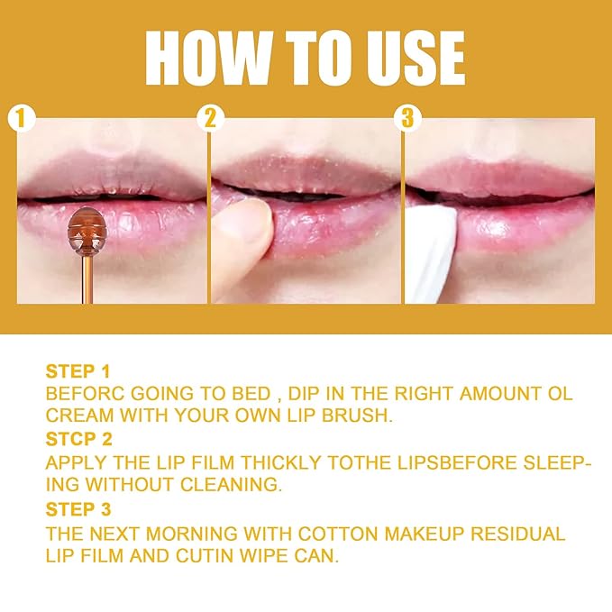 Nourishing Lip Balm Honey Pot, Moisturizing Strawberry Propolis Lip Mask, Hydrating & Prevention Dry and Cracked Lip Scrubs Exfoliator Lip Sleeping Mask Reduces Lip Lines-VivaGrace Women