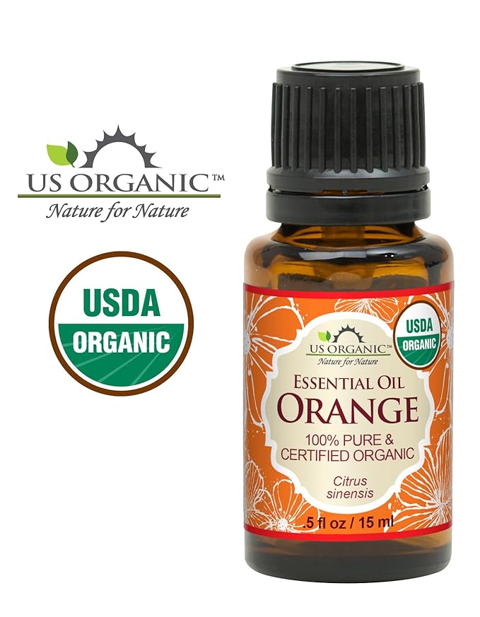 US Organic 100% Pure Sweet Orange Essential Oil - USDA Certified Organic - 15 ml - w/Improved caps and droppers (More Size Variations Available)-VivaGrace Women