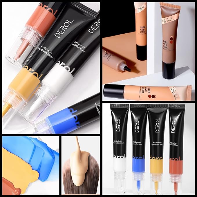 Yellow Foundation Mixing Pigment for Adjusting Shade and Color Corrector, Blends Easily With Foundation, Yellow Color Corrector for Adjusting Foundation from Pink to Yellow (03# Yellow)-VivaGrace Women