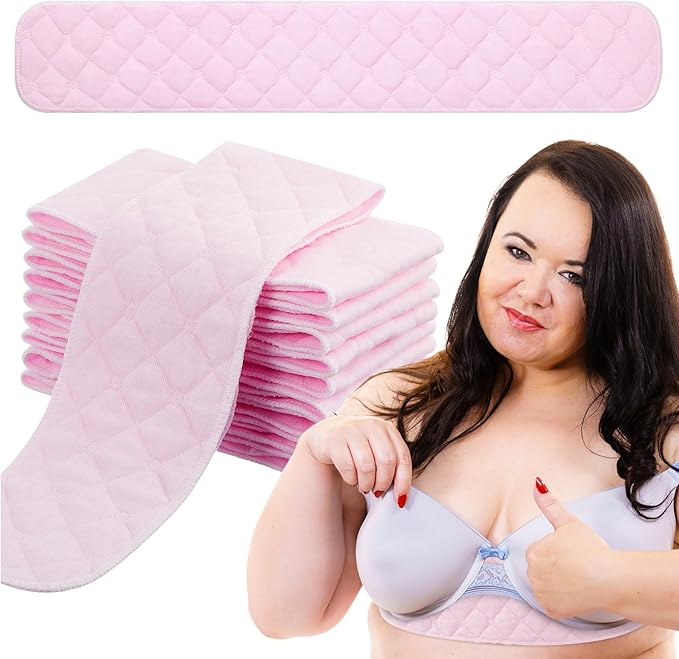 Toulite 10 Pcs Cotton Bra Liners 3 Layer Rectangle Under Bra Pads Sweat Liners for Women Sweating Supplies-VivaGrace Women