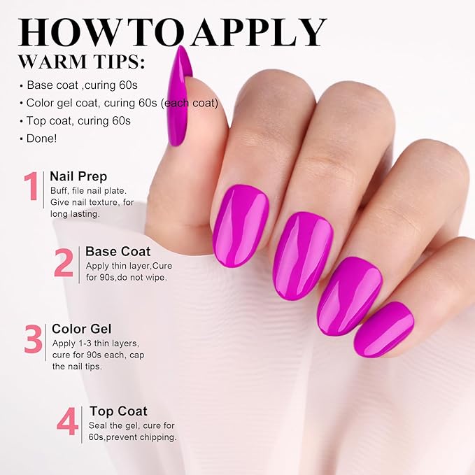 Imtiti Gel Nail Polish, 1 Pcs 15ml Dark Pink Color Gel Polish Soak Off Nail Art Manicure Salon DIY Nail Lamp Gel Nail Design Decoration at Home Gift for Women, 0.5 Fluid Ounces