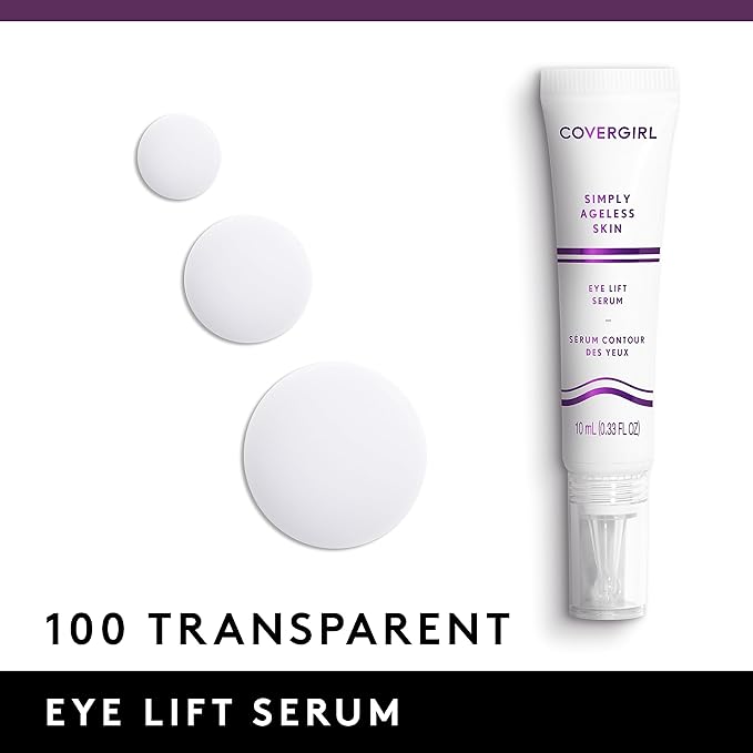 COVERGIRL Simply Ageless Skin Eye Lift Serum, Reduces Wrinkles, 1 Pack, 0.92 Oz ,Serum, Face Serum, Skin Tightening Serum, Anti-Wrinkle Serum, Tighter Skin, Instantly Youthful, Works Well With Makeup-VivaGrace Women