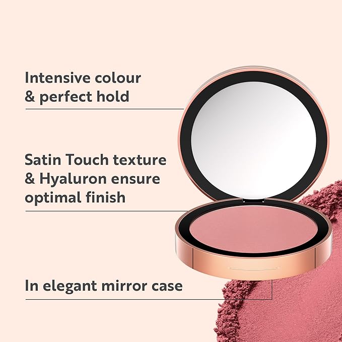 M. Asam Magic Finish Satin Blush Peachy Rose Blush (0.14 Oz) – Make-Up Powder Blush For A Fresh & Radiant Look With Hyaluronic Acid & Ultra-Fine Color Pigments For Fuller Looking Cheeks-VivaGrace Women