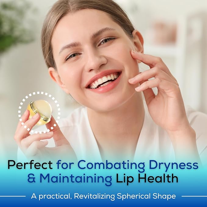 SoftBeso Lip Balm| Gold-Vanilla Flavor| Vegan Lip Care|Clean Ingredients | Lip Balm for Beautiful, Soft Lips | Hydrating & Nourishing Lip Care Products | Premium Lip Balm Ball-VivaGrace Women