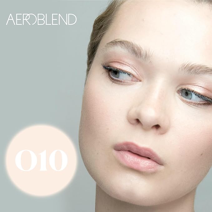 AEROBLEND Airbrush Foundation Makeup (O10) Professional, Water-Based, Buildable, Long-wearing, For all skin types, 1 oz-VivaGrace Women