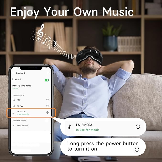 Fmalve Eye Massager with Heat and Cooling for Migraines, Dry Eyes, Heated Eye Mask Massager Improve Sleeping - Gifts for Women and Men (Black)-VivaGrace Women